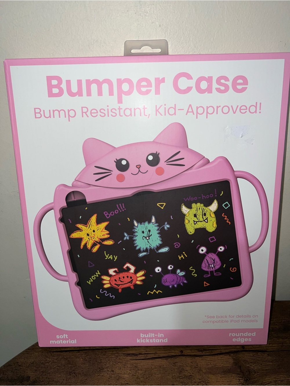 Kids Pink Cat Bumper Case - Kid-Friendly Tablet Protection